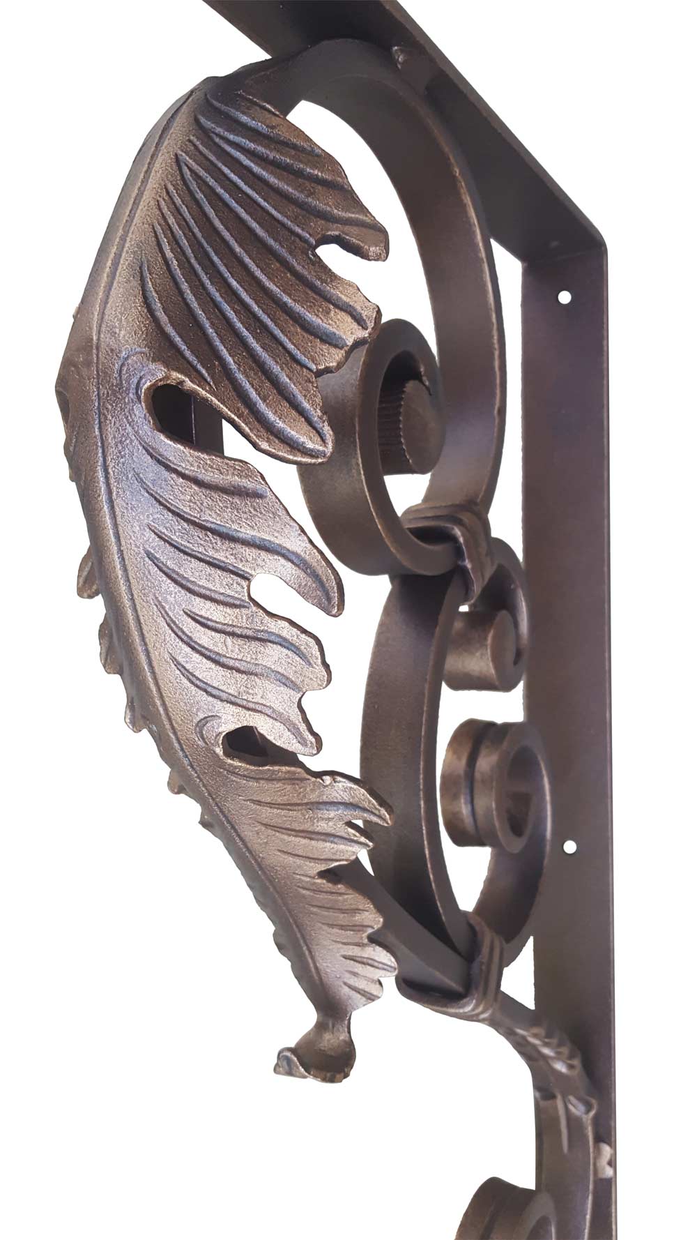 large-decorative-iron-leaf-bracket