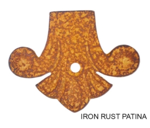 Rust patina metal bracket finish
