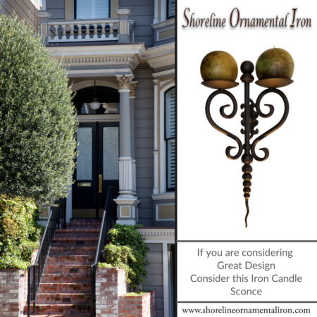 wrought iron candle wall sconce