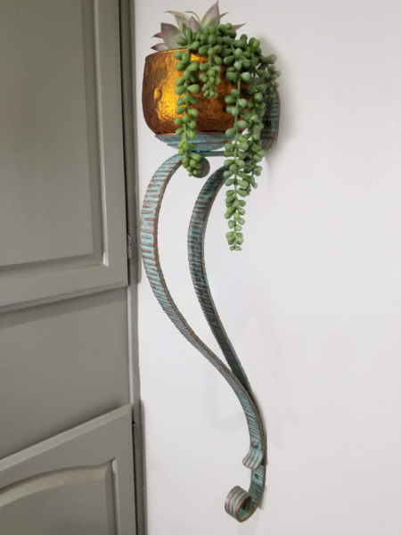 Large Iron Wall Sconce/Plant Holder